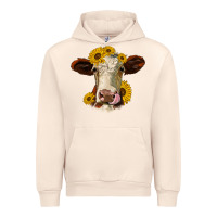 Sandshell hereford cattle sunflowers heifer Urban Hoodie - Jasminsmagicworld