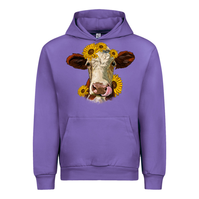 Hereford Cattle Sunflowers Heifer Urban Hoodie by Jasminsmagicworld | Teevron