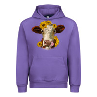 Tulip hereford cattle sunflowers heifer Urban Hoodie - Jasminsmagicworld