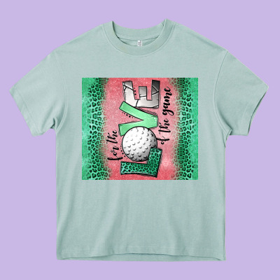 For The Love Of The Game Golf Heavy Core Tee Designed By Jasminsmagicworld