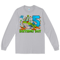 Moon Dust Birthday Boy Frog Age 5 Long Sleeve Tee - LillyAllenDesigns