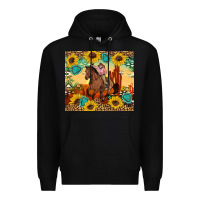Black cowgirl Premium Hoodie - Artiststas