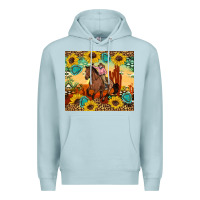 Blue Mist cowgirl Premium Hoodie - Artiststas
