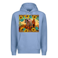 Colony Blue cowgirl Premium Hoodie - Artiststas