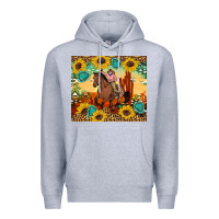 Heather Grey cowgirl Premium Hoodie - Artiststas
