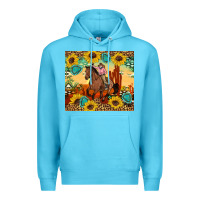 Ocean Blue cowgirl Premium Hoodie - Artiststas