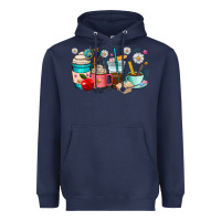 Navy teacher coffee cups Heavyweight Hoodie - RanaPortraitStore