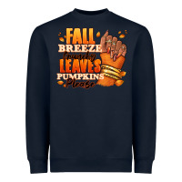 Navy Fall breeze crunchy leaves pumpkins please Heavyweight Sweatshirt - RanaPortraitStore