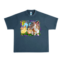 Midnight Navy easter farm chicks and bunny Urban Heavy Tee - RanaPortraitStore
