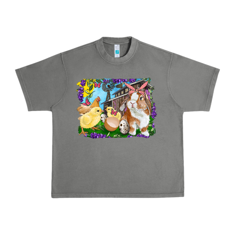 Easter Farm Chicks And Bunny Urban Heavy Tee by RanaPortraitStore | Teevron