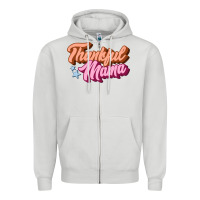 Dove Grey thankful mama Zipper Hoodie - JahusDesignShop