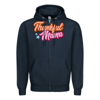 Navy thankful mama Zipper Hoodie - JahusDesignShop