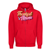 Red thankful mama Zipper Hoodie - JahusDesignShop