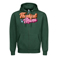 Sports Green thankful mama Zipper Hoodie - JahusDesignShop