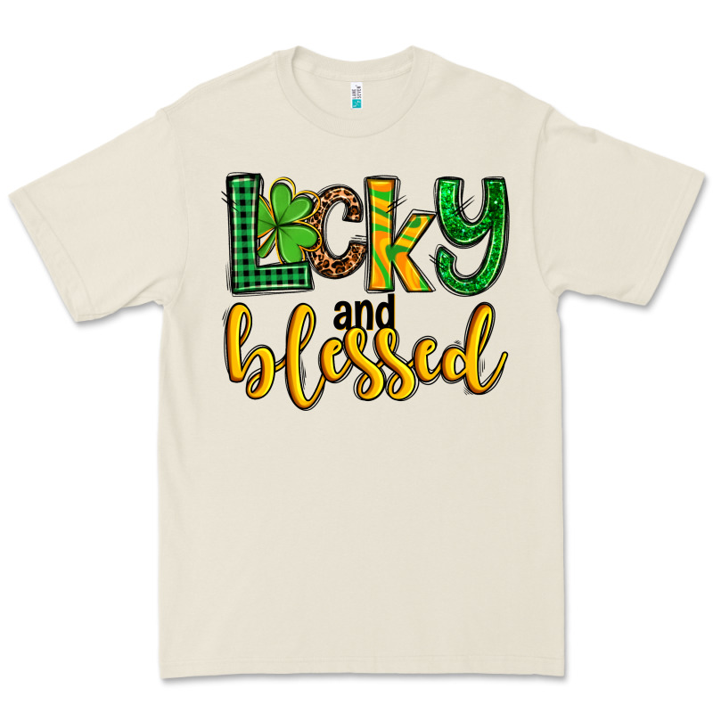 St. Patrick's Lucky And Blessed Premium Tee by OliviaCreatesArt | Teevron