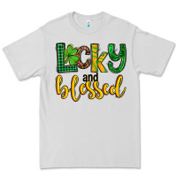 Dove Grey St. Patrick's Lucky and blessed Premium Tee - OliviaCreatesArt
