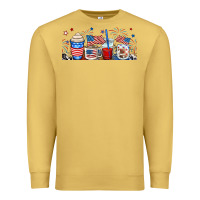 Antique Gold 4th of july coffe cups Premium Sweatshirt - RanaPortraitStore