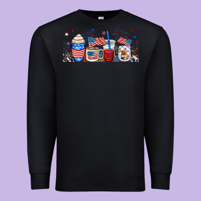 4th Of July Coffe Cups Premium Sweatshirt Designed By Ranaportraitstore