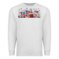 Oatmeal Heather 4th of july coffe cups Premium Sweatshirt - RanaPortraitStore