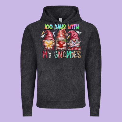 100 Days With My Gnomies Vintage Hoodie Designed By Racoondesign
