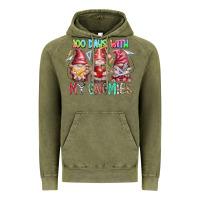 Vintage Olive 100 days with my gnomies Vintage Hoodie - RacoonDesign