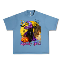 Pebble Blue spooky babe black witch cat Urban Heavy Tee - BundleAndBundleShop