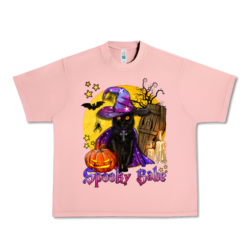 Spooky Babe Black Witch Cat Urban Heavy Tee by BundleAndBundleShop | Teevron