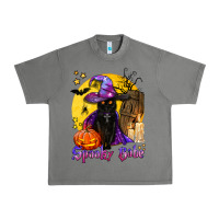 Tornado spooky babe black witch cat Urban Heavy Tee - BundleAndBundleShop