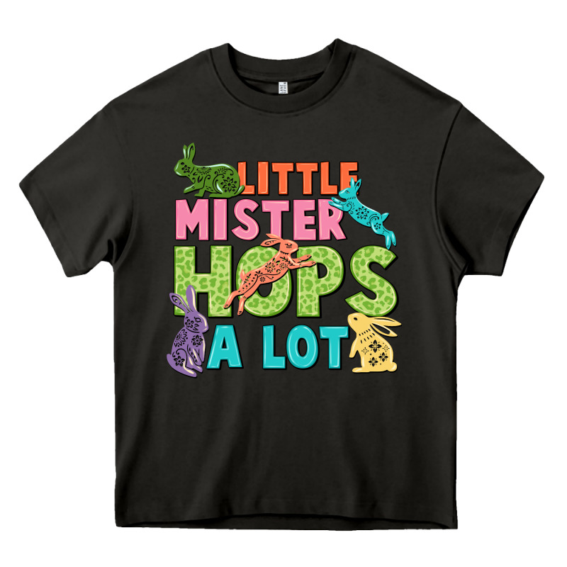 Little Mister Hops A Lot Easter Day Heavy Core Tee by CowGirlArtShop | Teevron
