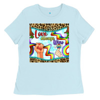 Baby Blue Pride lgbtq love always wins peace gender symbol Ladies Tee - BundleAndBundleShop