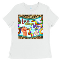White Pride lgbtq love always wins peace gender symbol Ladies Tee - BundleAndBundleShop