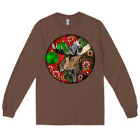 Chestnut moose buck deer christmas Long Sleeve Tee - LillyAllenDesigns