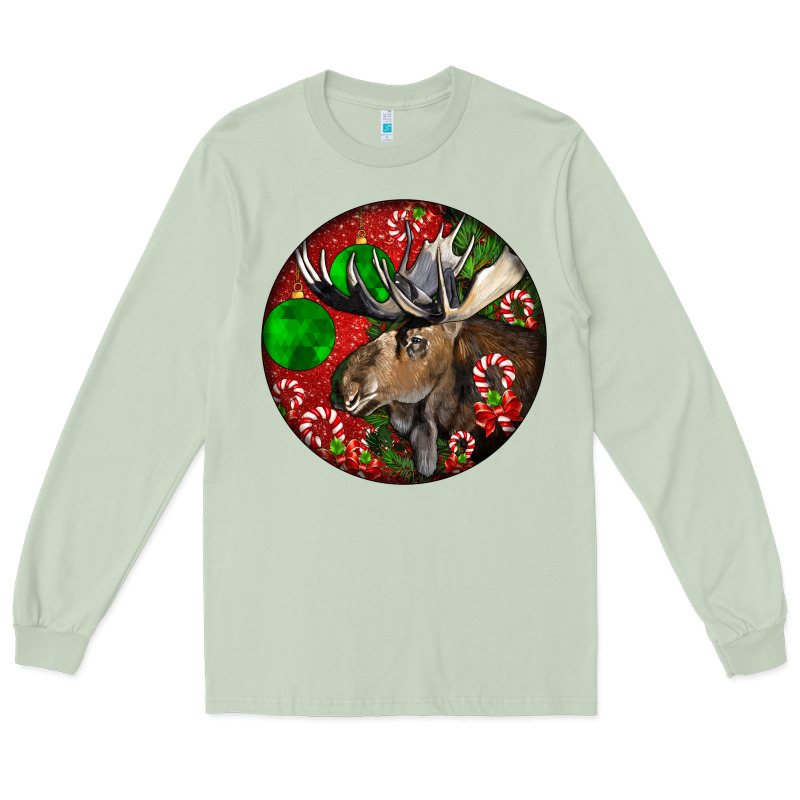 Moose Buck Deer Christmas Long Sleeve Tee by LillyAllenDesigns | Teevron