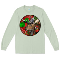 Matcha moose buck deer christmas Long Sleeve Tee - LillyAllenDesigns