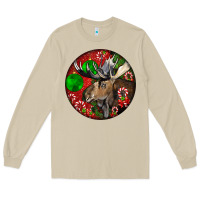 Mushroom moose buck deer christmas Long Sleeve Tee - LillyAllenDesigns