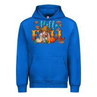 Cobalt hello fall heifer cow Urban Hoodie - RanaPortraitStore