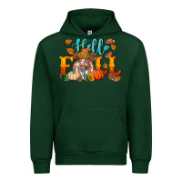 Forest Green hello fall heifer cow Urban Hoodie - RanaPortraitStore