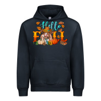 Navy hello fall heifer cow Urban Hoodie - RanaPortraitStore