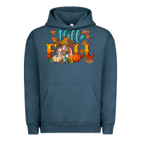 Pigment Midnight Navy hello fall heifer cow Urban Hoodie - RanaPortraitStore