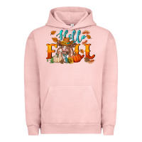 Pigment Salmon hello fall heifer cow Urban Hoodie - RanaPortraitStore