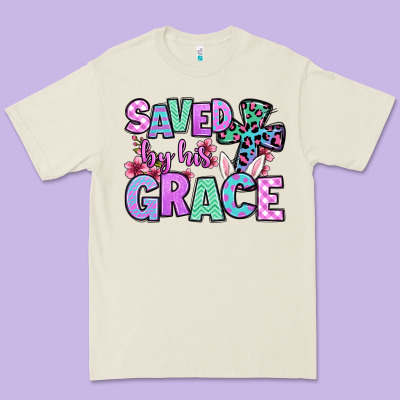 Easter Day Saved By His Grace Premium Tee Designed By Oliviacreatesart