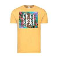 Vintage Mustard teacher gemstone and pink flower tumbler Vintage Tee - BundleAndBundleShop