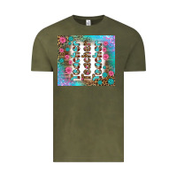 Vintage Olive teacher gemstone and pink flower tumbler Vintage Tee - BundleAndBundleShop