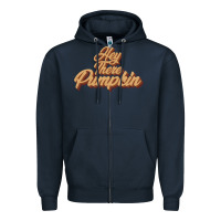Navy hey there pumpkin Zipper Hoodie - JahusDesignShop