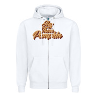 White hey there pumpkin Zipper Hoodie - JahusDesignShop