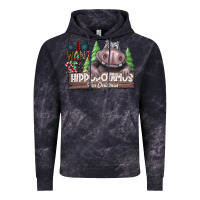 Cloud Black I Want a Hippopotamus for Christmas Vintage Hoodie - CowhideDigitalArt