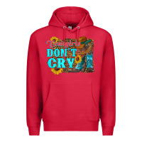 Cardinal cowgirls don't crty boots hat sunflowers Premium Hoodie - Artiststas