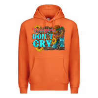 Carrot cowgirls don't crty boots hat sunflowers Premium Hoodie - Artiststas