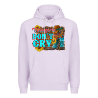 Lilac cowgirls don't crty boots hat sunflowers Premium Hoodie - Artiststas