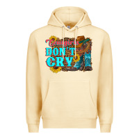 Pina Colada cowgirls don't crty boots hat sunflowers Premium Hoodie - Artiststas
